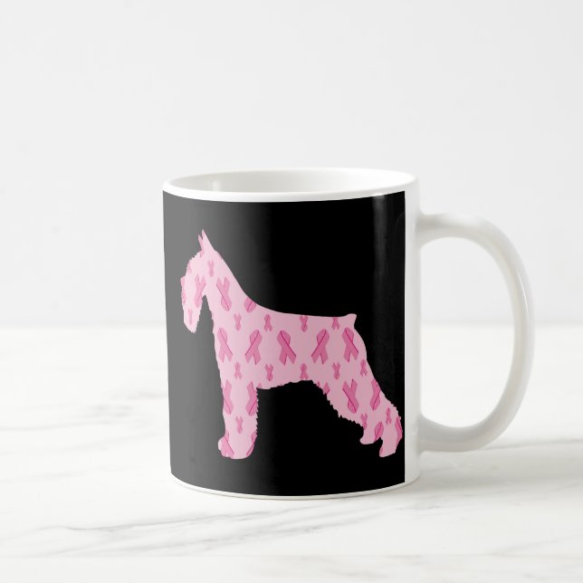 Lets Cure Cancer Ribbon Schnauzer Kaffemugg (Höger)