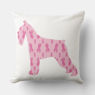 Lets Cure Cancer Ribbon Schnauzer Kudde