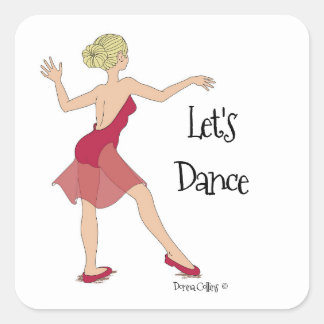 Let's Dance Sticker Fyrkantigt Klistermärke