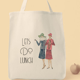 Lets Do Lunch Vintage Dam Tygkasse