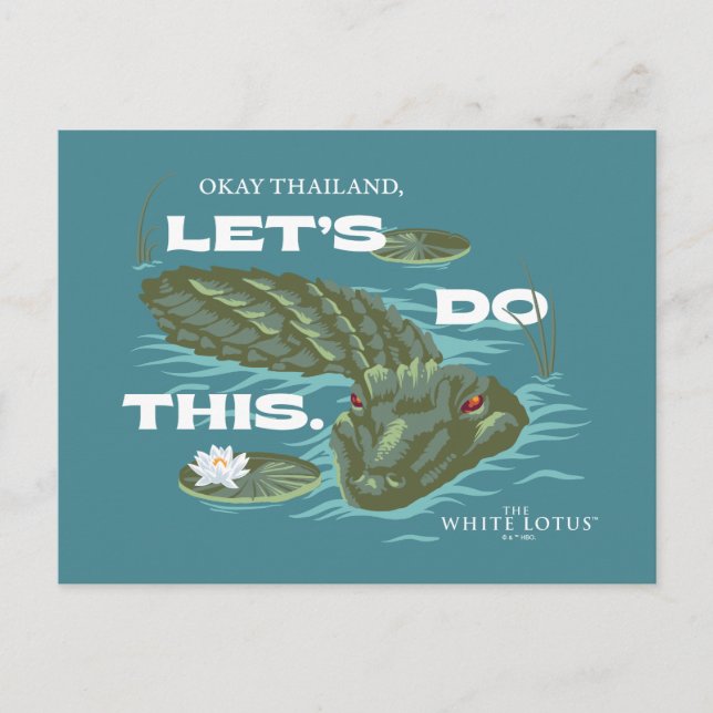 "Let's Do This" Alligator - The White Lotus Vykort (Framsida)