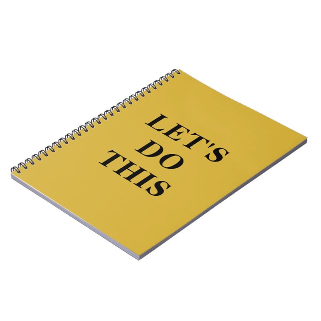 Let's Do This - Metallic Gold Classic Notebook Anteckningsbok (Vänstra Sidan)