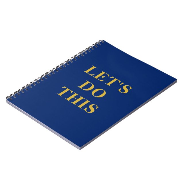 Let's Do This - Navy Blue Classic Notebook Anteckningsbok (Vänstra Sidan)