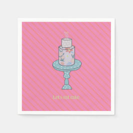 Lets Eat Cake Cute Party Pappersservett