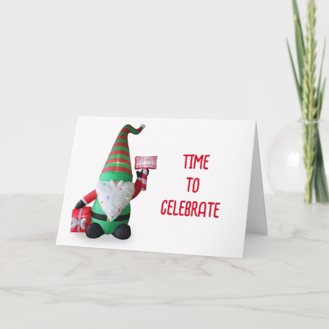 LET'S EAT, LET'S DRINK & LET'S BE MERRY HELGKORT (Framsida)