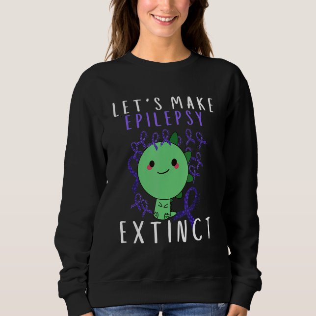 Lets Epilepsy Extinct Kid Mom Dad Epilepsy Awarene T Shirt (Framsida)