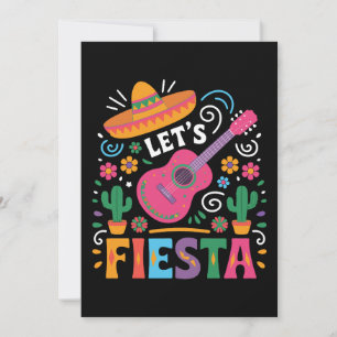 Let's Fiesta - Bright Mexikanska Party Stil Inbjudningar