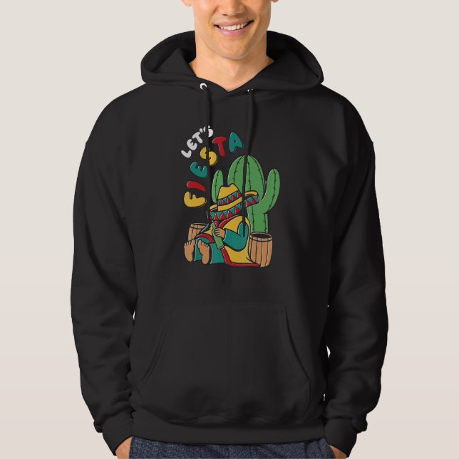 Let's Fiesta Cinco de Mayo Mexican Fiesta Cinco de Hoodie (Framsida)