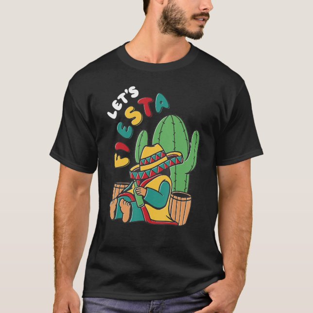 Let's Fiesta Cinco de Mayo Mexican Fiesta Cinco de T Shirt (Framsida)