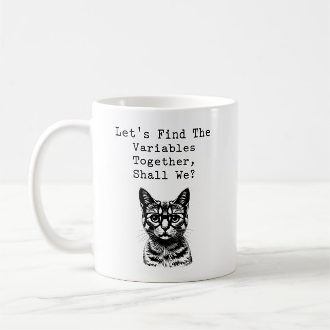 Let's Find Variables Together Math Lover Kaffemugg (Vänster)