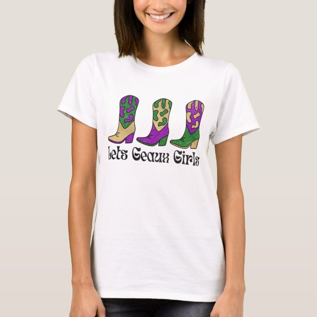 Lets Geaux Girls Bachelorette T Shirt (Framsida)