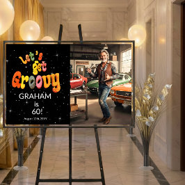 Let's Get Groovy Men's 60th Birthday Photo Poster