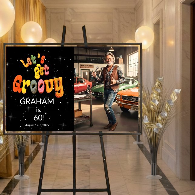Let's Get Groovy Men's 60th Birthday Photo Poster (Skapare uppladdad)