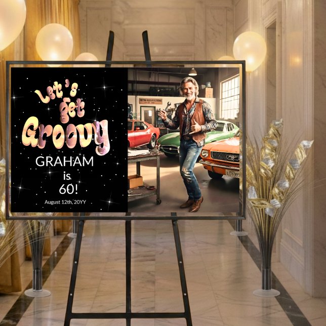 Let's Get Groovy Men's 60th Birthday Photo Poster (Skapare uppladdad)