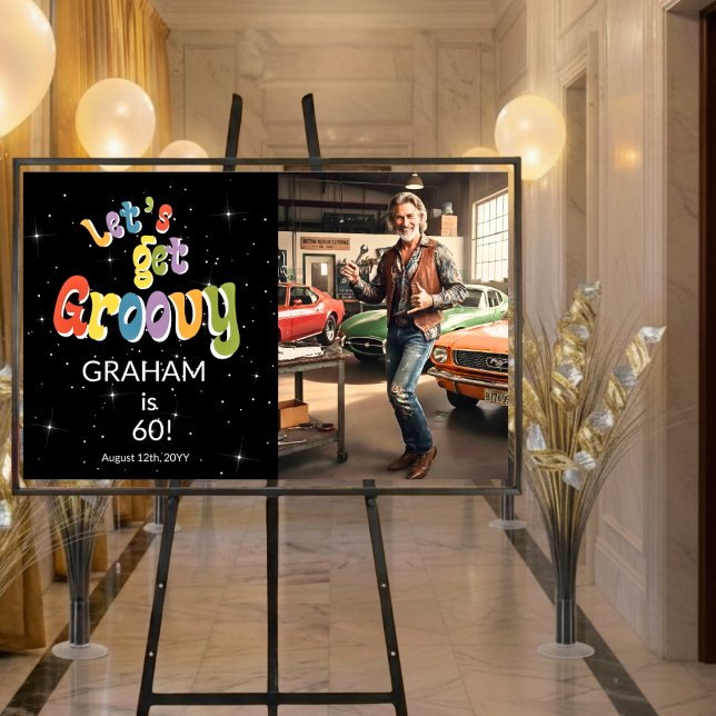 Let's Get Groovy Men's 60th Birthday Photo Poster (Skapare uppladdad)