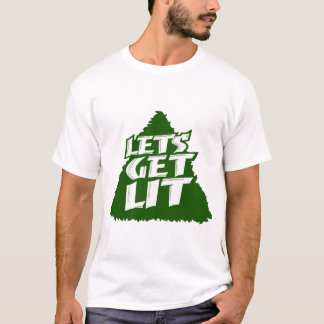 "Let's Get Lit" Funny Christmas Tree Holiday Party T Shirt