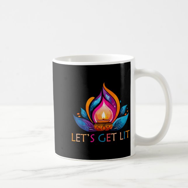 Let's Get Lit Happy Diwali Festival Of Light  Kaffemugg (Höger)