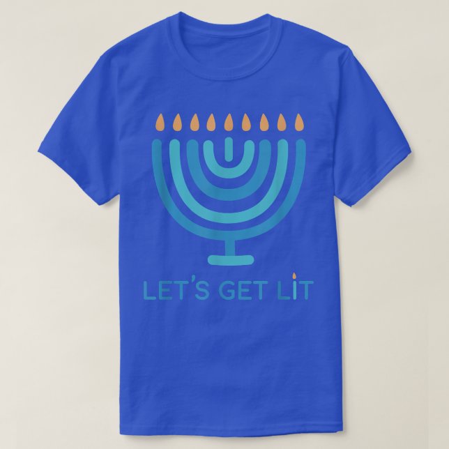 Let's Get Lit Menorah Jewish - Funny Ugly Hanukkah T Shirt (Design framsida)