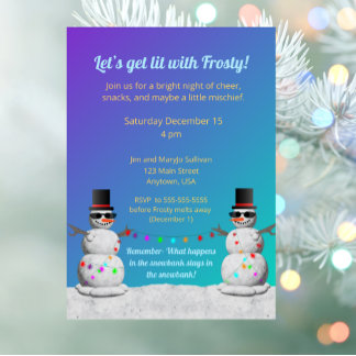 Let's Get Lit with Frosty Invitation Inbjudningar