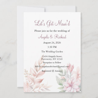Let's get Maui'd Wedding Invitation, Bridal shower Inbjudningar