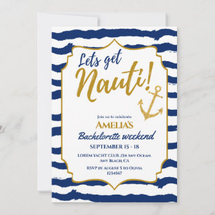 Lets get nauti kusten Bachelorette Helg Inbjudningar