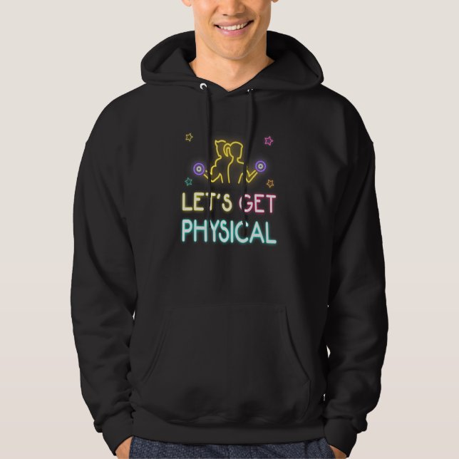 Let's Get Physical Workout 80s Retro 1 Hoodie (Framsida)
