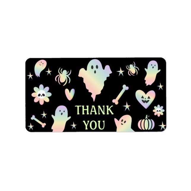 Let's Get Spooky,Halloween party  Adressetikett (Framsidan)