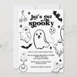 Let's Get Spooky,Halloween party Inbjudningar