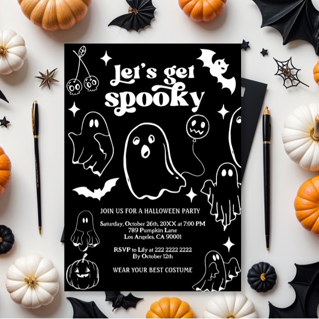  Let's Get Spooky,Halloween party Inbjudningar (Skapare uppladdad)