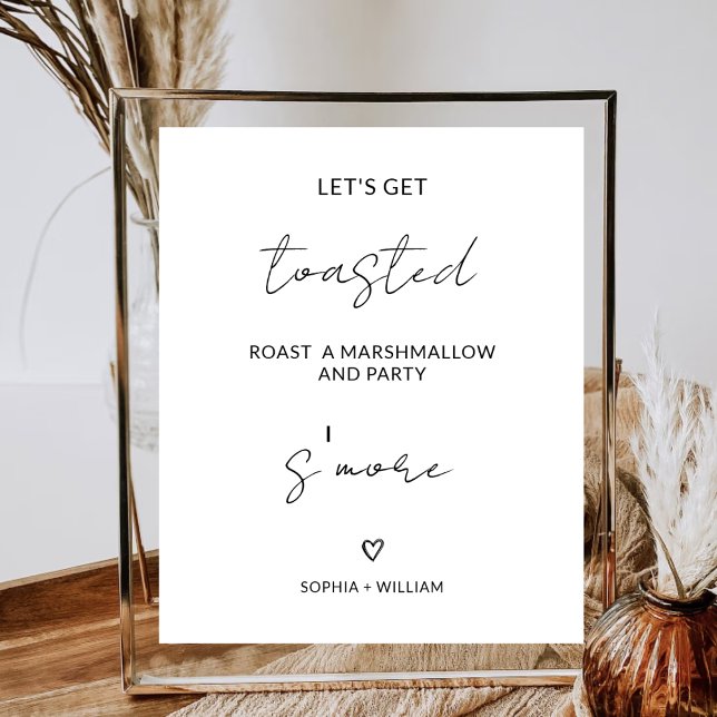 Let's Get Toasted Bridal Engagement Wedding Party Poster (Skapare uppladdad)