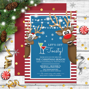 Let's Get Toasty Jul Cocktail Fest Inbjudningar