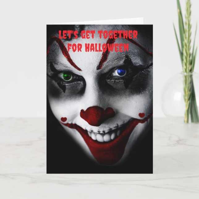Let's get together for Halloween. Kort (Framsida)