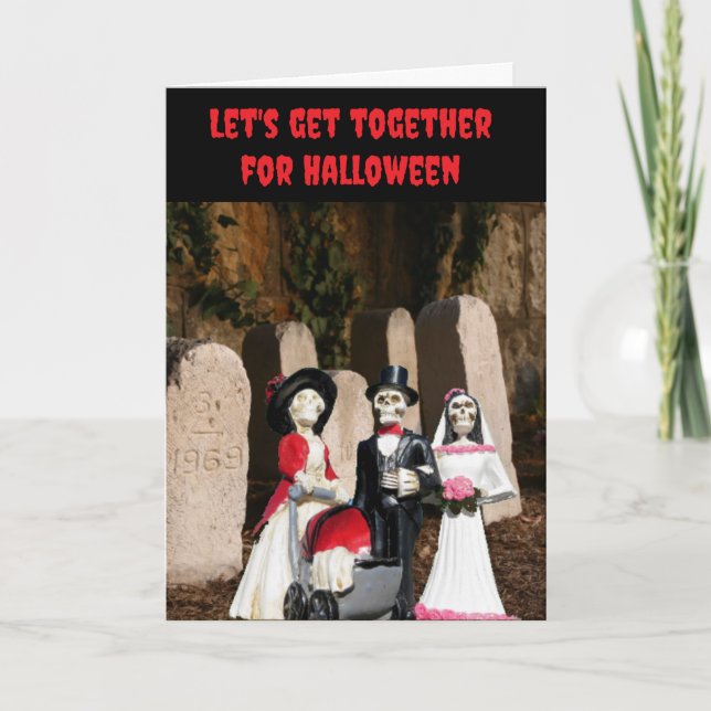 Let's get together for Halloween. Kort (Framsida)