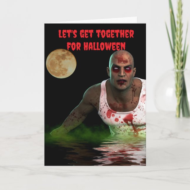 Let's get together for Halloween. Kort (Framsida)