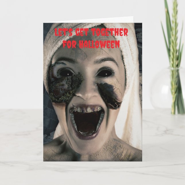 Let's get together for Halloween. Kort (Framsida)