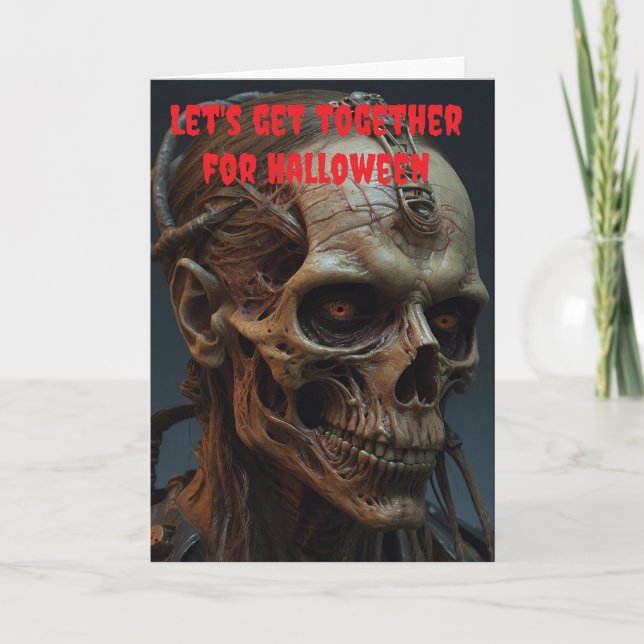 Let's get together for Halloween. Kort (Framsida)
