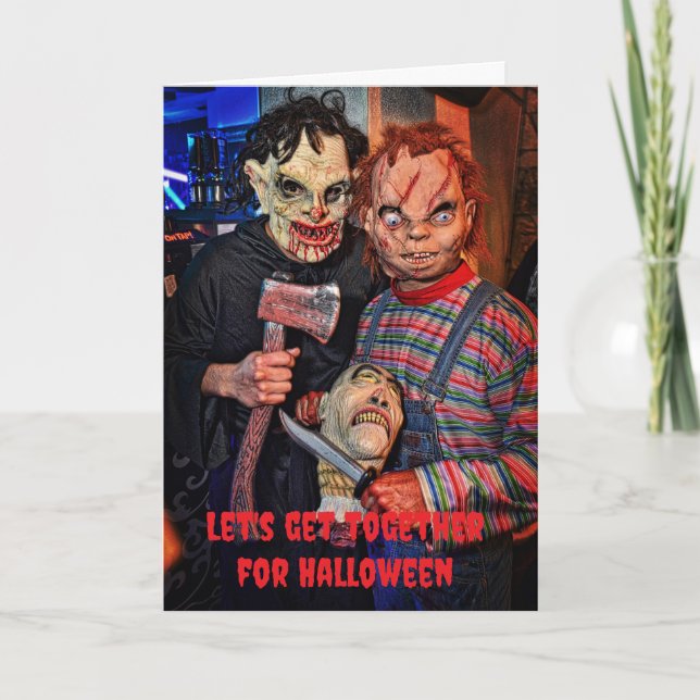 Let's get together for Halloween. Kort (Framsida)