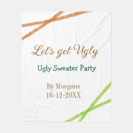 Let's get ugly Christmas ugly sweater Partyorange  Fleecefilt
