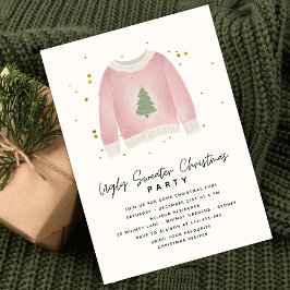 Let's get Ugly Fun Ugly Sweater Christmas Party Inbjudningar