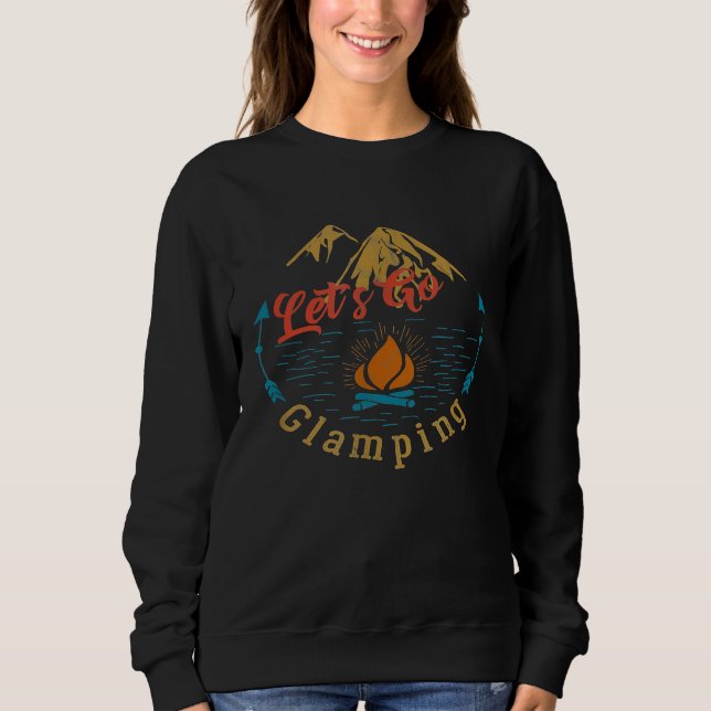 Lets Glamping Camping T Shirt (Framsida)