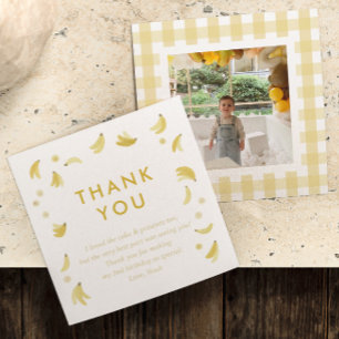 "Lets Go Bananas" Banana Party Personlig Photo Tack Kort