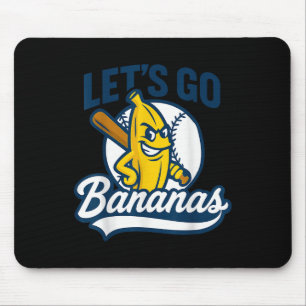 Lets Go Bananas Cute Banana Fruits Älskare Ban Musmatta