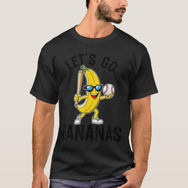 Let's Go Bananas Funny Banana Merch  T Shirt (Framsida)