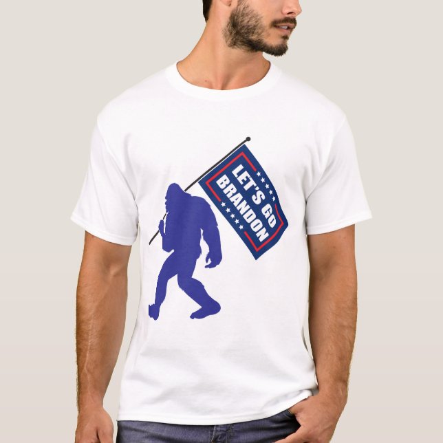 Lets Go Brandon Bigfoot T Shirt (Framsida)