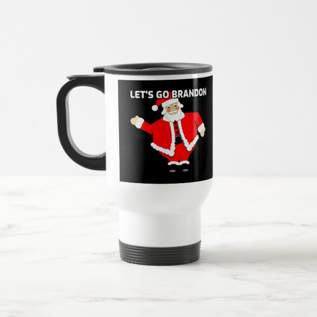 LET'S GO BRANDON CHRISTMAS TRAVEL COFFEE MUG RESEMUGG (Vänster)