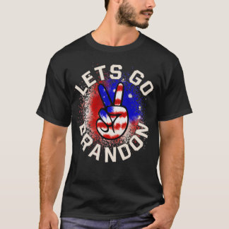 Let's Go Brandon Conservative Anti Liberal US Flag T Shirt