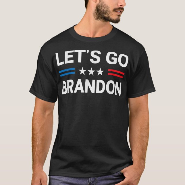 Let's Go Brandon Conservative US Flag T Shirt (Framsida)