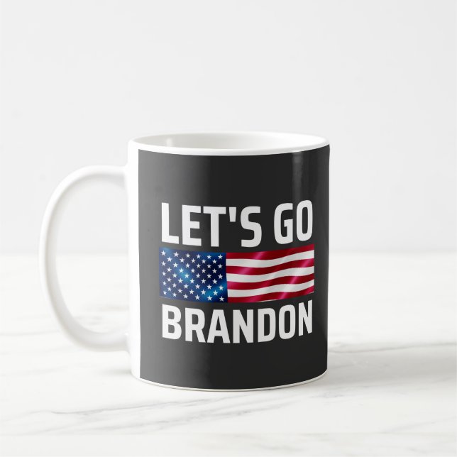 lets go brandon lets go brandon kaffemugg (Vänster)