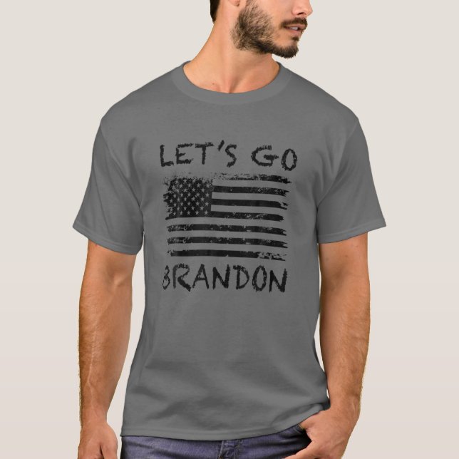 Lets Go Brandon Let's Go Brandon USA Flag T Shirt (Framsida)