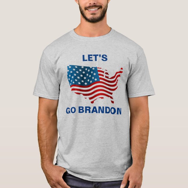 Lets Go Brandon.Manar T-Shirt (Framsida)